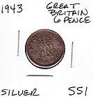 1943 Great Britain 6 Pence World Coins SILVER