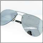 Mens or Womens Semi Rimless Silver Mirrored Aviator Sunglasses