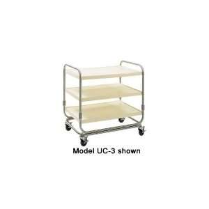   Open Base Utility Cart w/ 2 Push Handles, Stainless