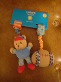 Carters Travel Pals Bear Football Baby Plush Toy NWT  