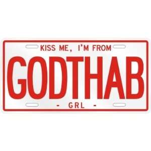   AM FROM GODTHAB  GREENLAND LICENSE PLATE SIGN CITY