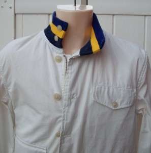Ralph Lauren mens polo jacket white $198 navy yellow small nwt  