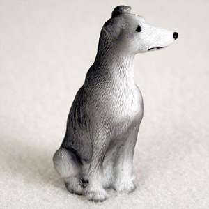  Greyhound Miniature Dog Figurine   Gray