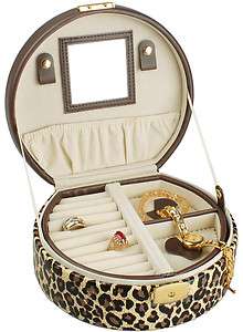   】Leopard vintage PU leather jewelry box case,cosmetic storage case
