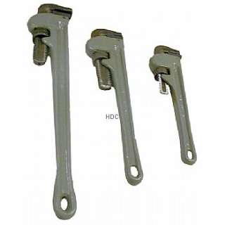 New 3 Pc. Steel Jaw Aluminum Pipe Wrench Tool Set 1308  