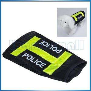 Police Dog Puppy Vest Pet Clothes Apparel Coat Black M  
