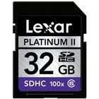 Lexar Platinum II 32 GB 100x SD/SDHC Flash Memory Card LSD32GBSBNA100