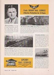 1955 Sperry Rail Service Ad Gulf Mobile & Ohio Railroad  