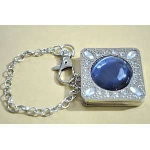   Blue Stone Foldable Handbag Hanger with Key Chain