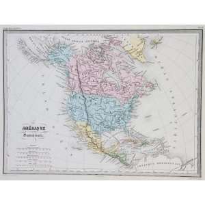  Huot Map of North America (1867)