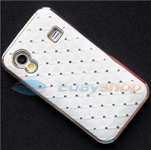White Chrome Plated Rhinestone Hard Skin Case Cover For Samsung Galaxy 
