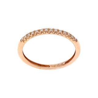 14KT ROSE GOLD   0.08CTW DIAMOND CHANNEL SET BAND RING  