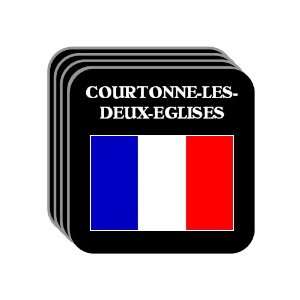 France   COURTONNE LES DEUX EGLISES Set of 4 Mini Mousepad Coasters