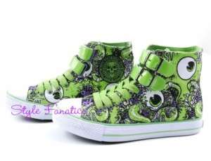 IRON FIST OH NO GREEN VULCANIZED HIGH HI TOP SNEAKERS SHOES 5 6 7 8 9 