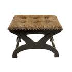 Benzara 72043 Leopard Faux Leather Foot Stool Ottomans