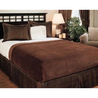 Super Soft Mocha Brown Blanket Queen or Full Size Bed  