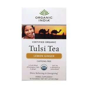  Lemon Ginger Tulsi Tea 18 Bags by Organic India Health 