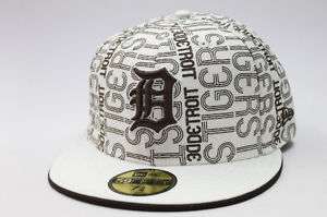 Detroit Tigers MLB New Era Fitted Cap White Brown NEW  