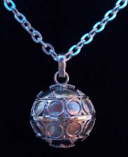LARGE 20mm Silver Harmony Ball Bell Pendant Necklace II  