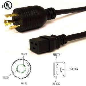   C19 Power Cord, 8 Foot, 20 Amps, 250V, 12/3 SJT Wire