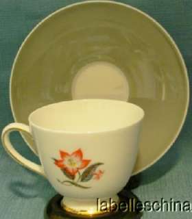 Tuscan Teacup and Saucer Poinsettia Christmas Tea Cup  