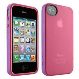 NEW IPHONE 4 4S BELKIN ESSENTIALS 050 PINK AND PURPLE CASE COVER 