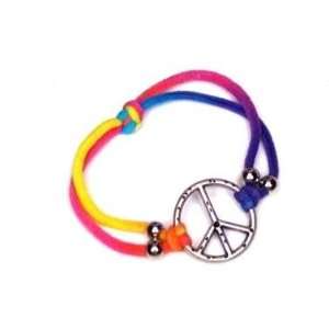   Size Tie Dye Stretch Corded Peace Bracelets