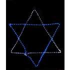 Vickerman 15 Blue and White LED Rope Light Star of David Hanging 