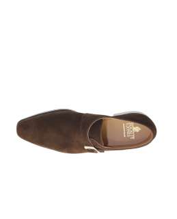 Crockett and Jones Monkton monk strap shoes brown suede UK11/US12 rare 