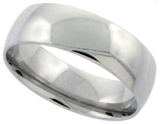 Stainless Steel Band High Polished Silver Finish Ring  