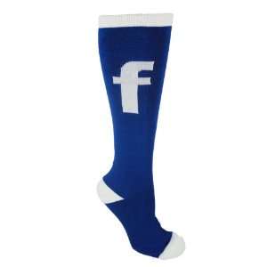   Knee High Blue Facebook CrossFit Socks 
