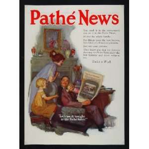  1926 Color Ad PATHE NEWS Reels Newsreels S. Werner RARE 