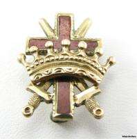 KNIGHTS TEMPLAR 10k Gold Cross Crown Swords Antique 1800s York Rite 
