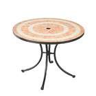   Dining Table with Terra Cotta Tile Top in Black Aluminum Finish