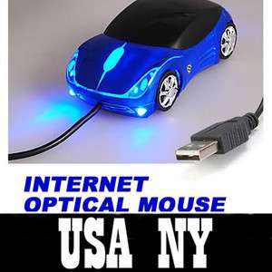 Ergonomic USB 2.0 PC Laptop Optical Mouse LED Car Mice  