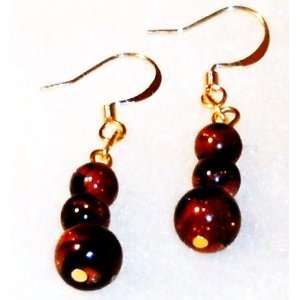   Handcrafted 6mm and 8mm Goldstone Fusion Beads 18kgp Earrings Jewelry