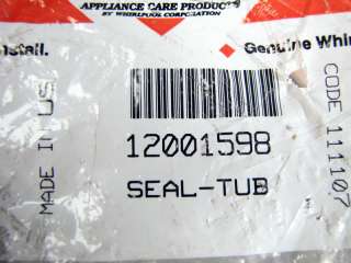 Whirlpool Clothes Washer Tub Seal Assembly 12001598 NEW  