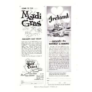  1957 Ad Mardi Gras Ad 1/2 pg Original Vintage Print Ad 