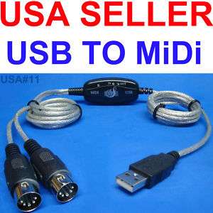 USB MIDI LAPTOP PC KEYBOARD INTERFACE CABLE US SELLER  