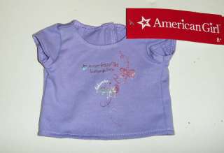 American Girl purple Atlanta butterflies T shirt NEW  