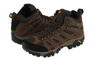 Merrell Mens Moab GTX Mid Hiking Shoes w/Vibram Sole  