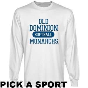  Old Dominion Monarchs White Custom Sport Long Sleeve T 