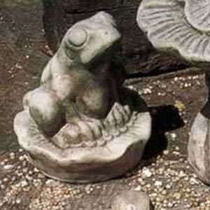  Campania Cast Stone Animal   Smiling Frog   Natural Patio 