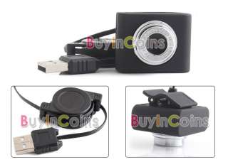 Mini USB 5M Retractable Clip WebCam Web Camera Laptop  
