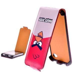  Angry birds Leather Case Cover for iPhone 4 with Magnetic 