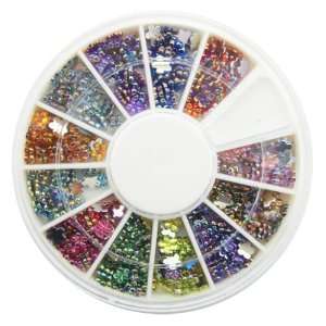 Nail Art MoYou Large(4mm) Flower Shaped Mix colored Rhinestone Pack of 
