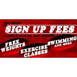  3x6 Vinyl Banner   Gym Membership No Sign Up Fees With 