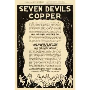   Trust 7 Devils Fidelity Copper   Original Print Ad