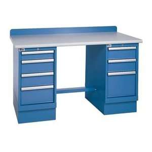 Technical Workbench W/3 And 4 Drawer Cabinets, Plastic Laminate Top 