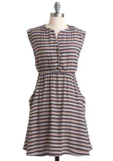 Cap Sleeves Buttoned Dress  Modcloth
